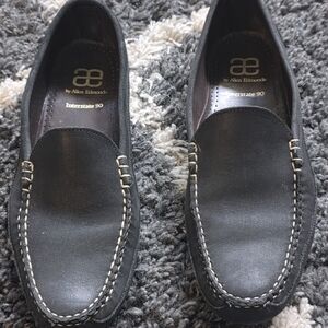 Allen Edmonds Interstate 90 Black Leather Slip-On Loafers